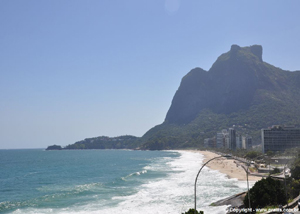 Praia de São Conrado no bairro do Leblon