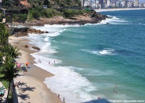 Praia do Vidigal no bairro do Leblon